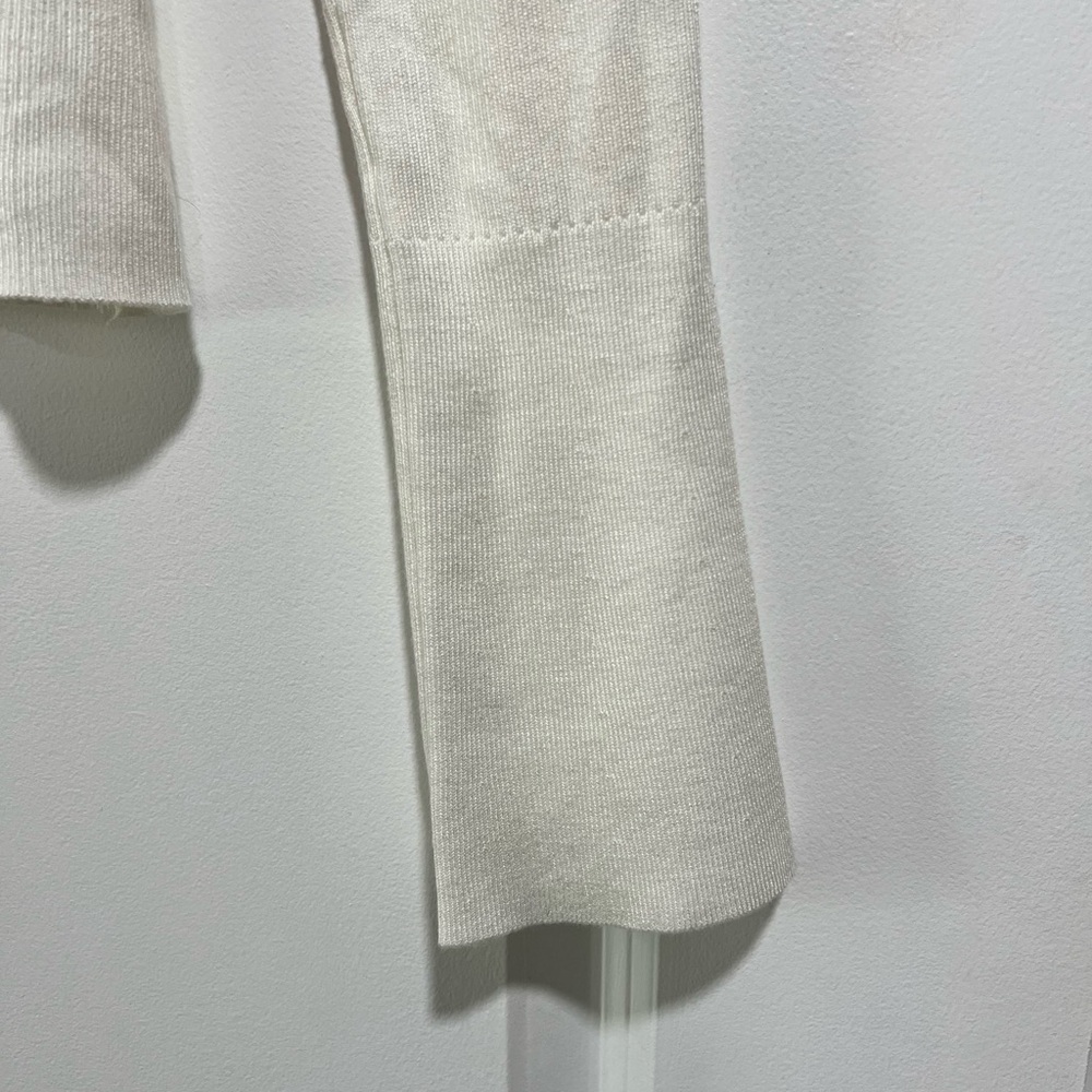 J. Crew Ivory Ribbed V-Neck Top - Picture 6 of 7